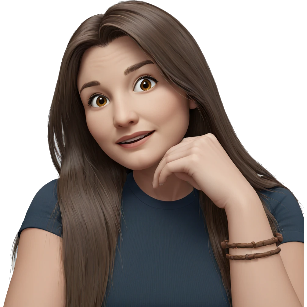 girl with long brown hair emoji