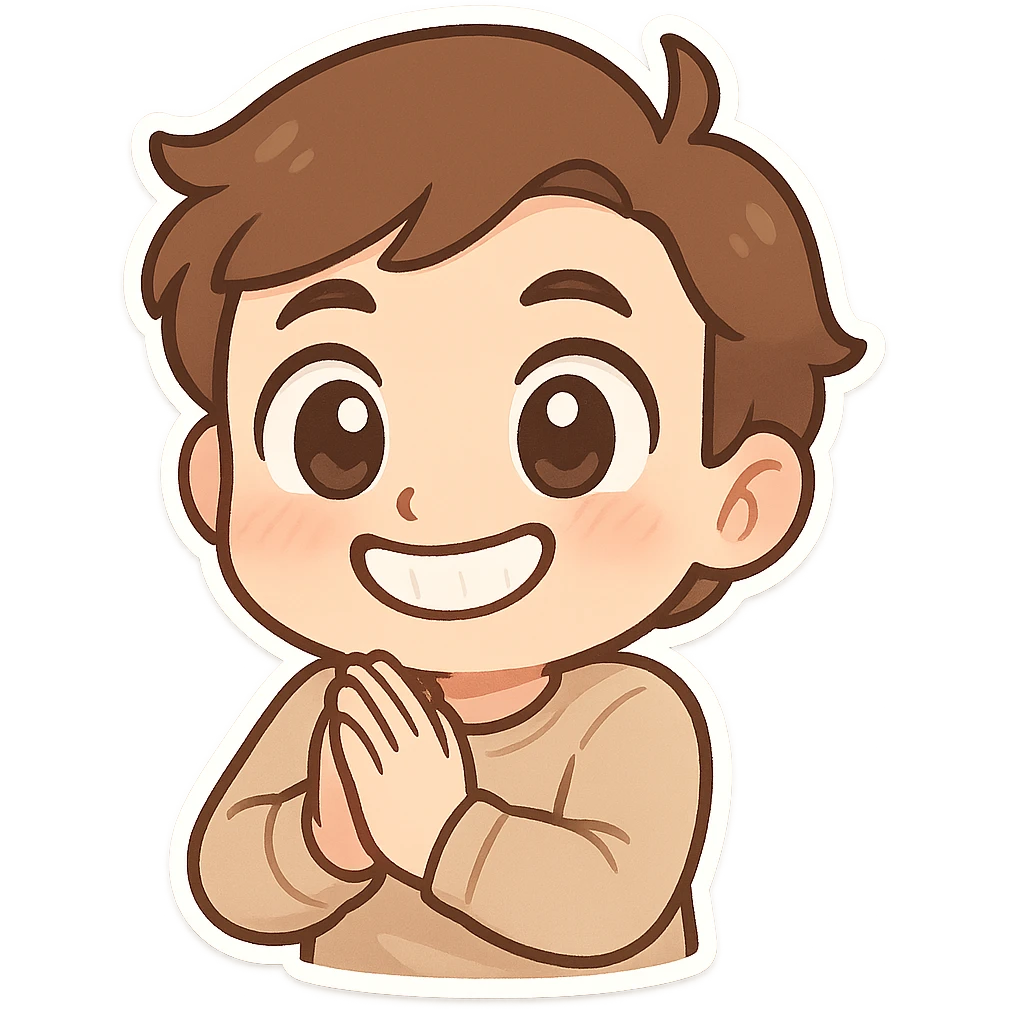 playful human figure rubbing hands together, eyes wide, mouth grinning, expecting something good to happen emoji