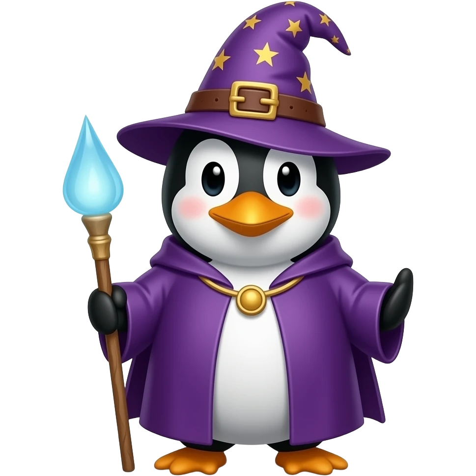 Penguin Wizard emoji