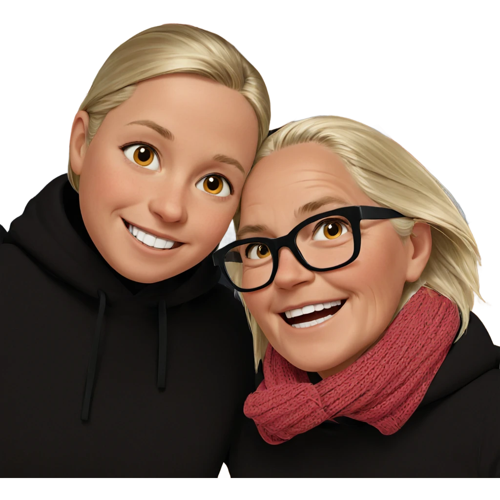 smiling girl with boys emoji