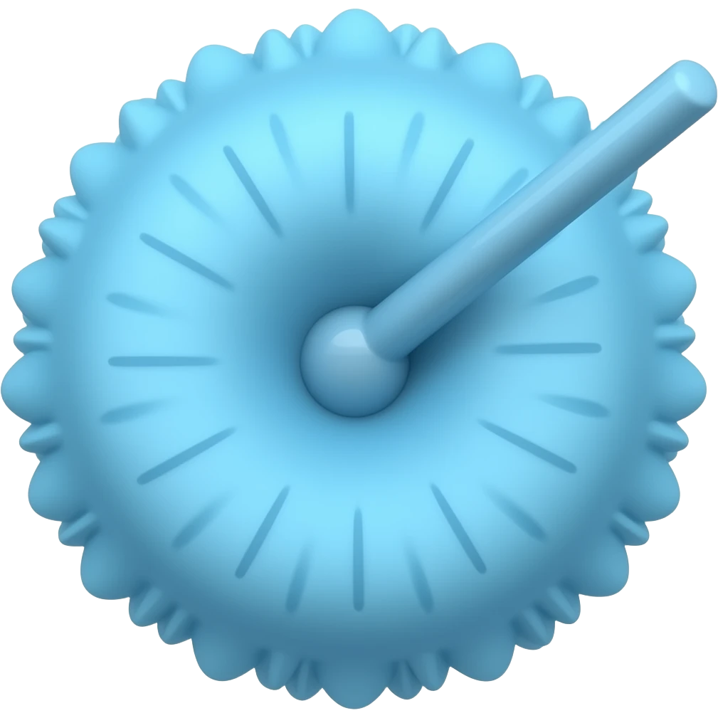 Round circle blue mop emoji