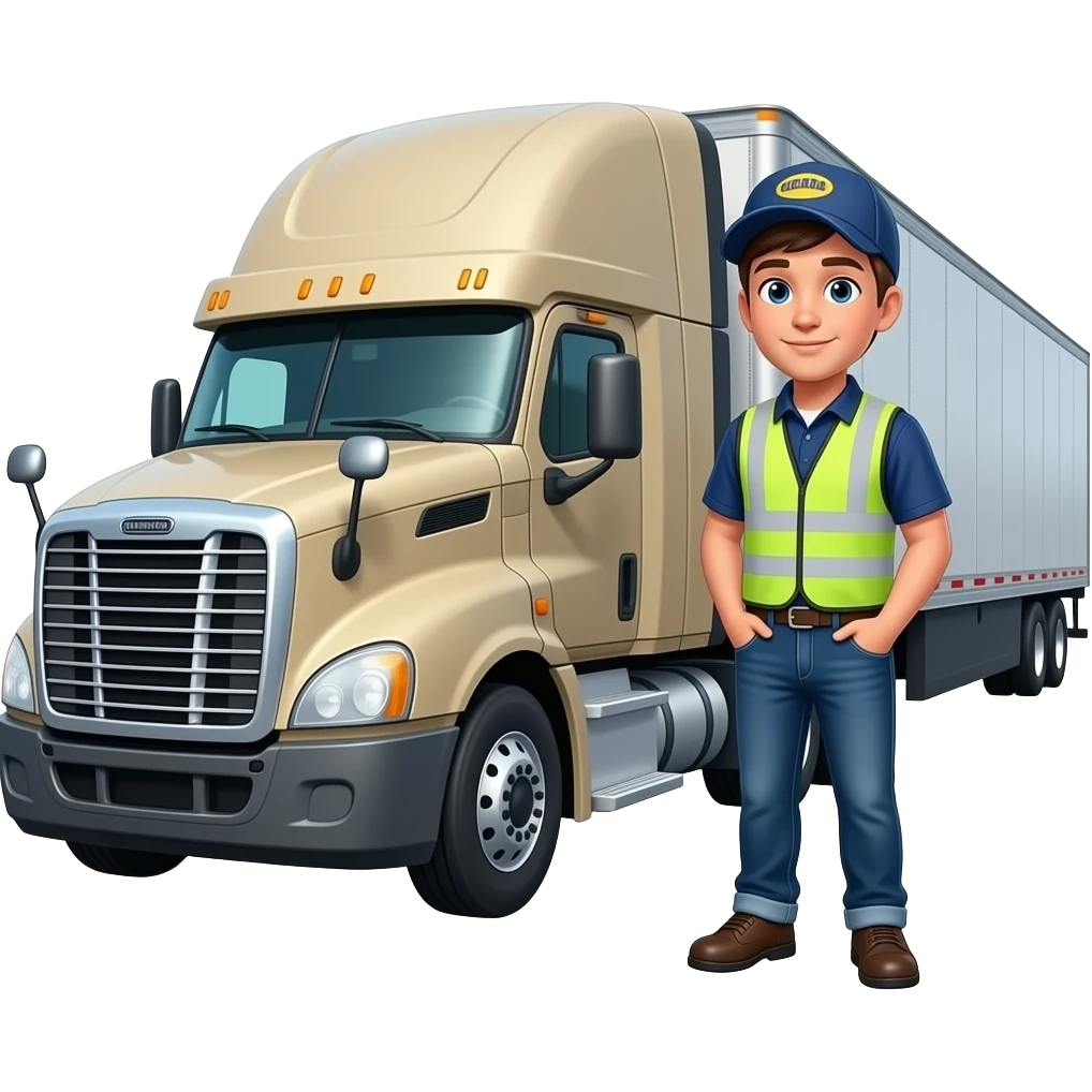 Rookie truckdriver emoji