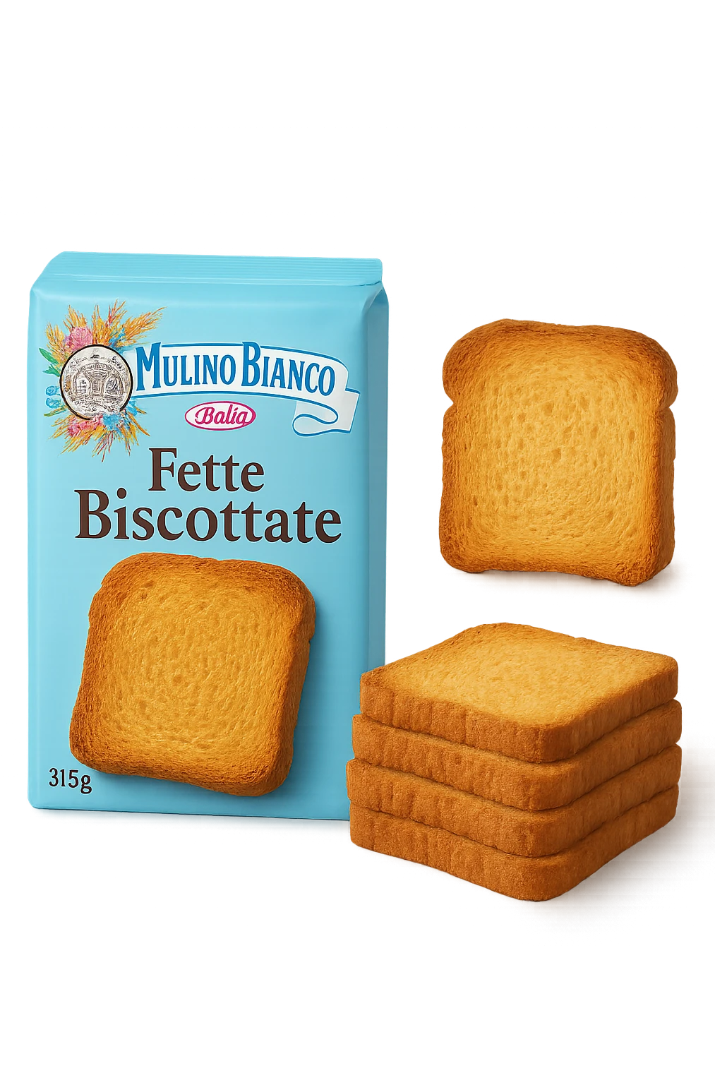 Fette Biscottate Mulino Bianco viste sfuse in italiano emoji