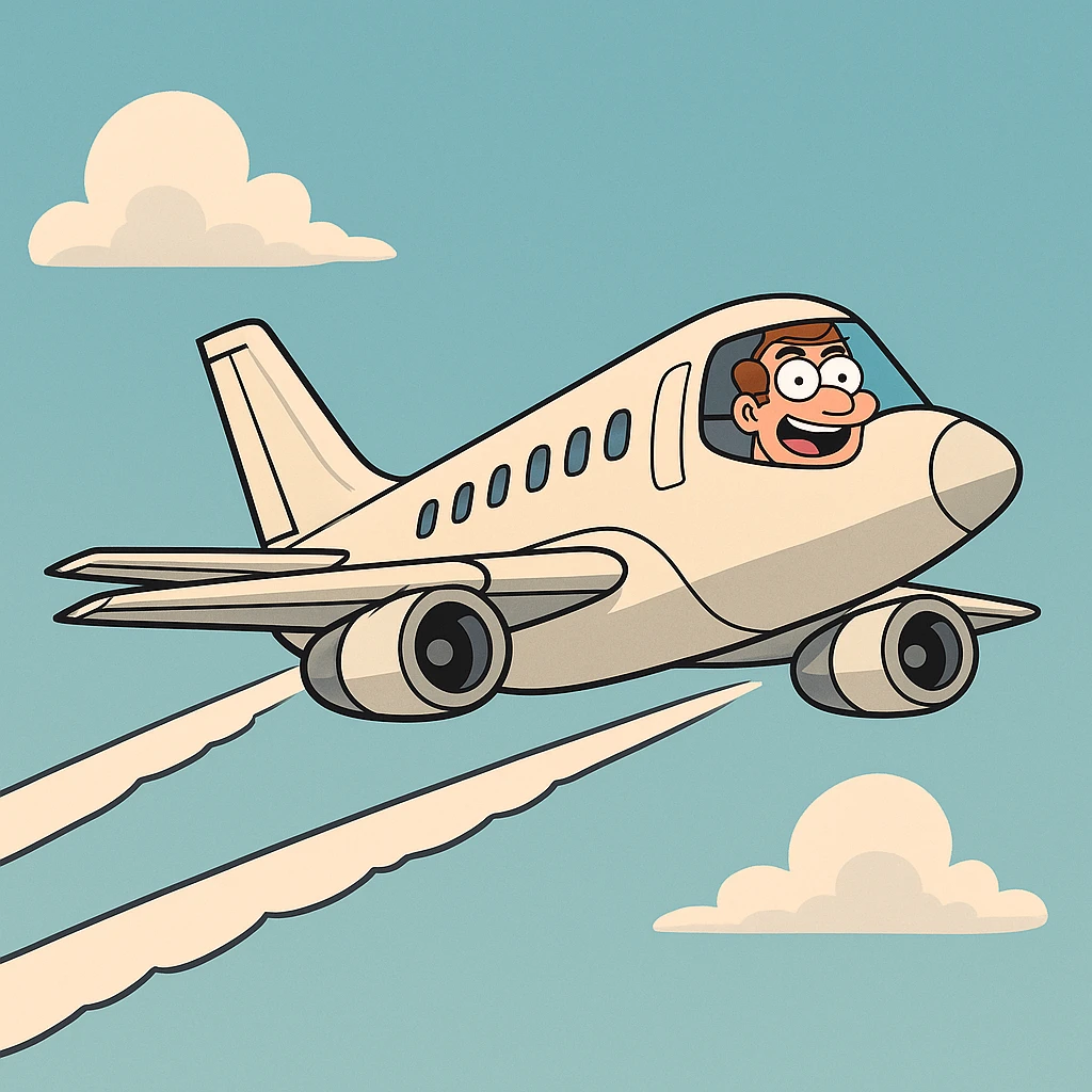 a jet airplane flying with contrails, sleek design, clear sky background emoji