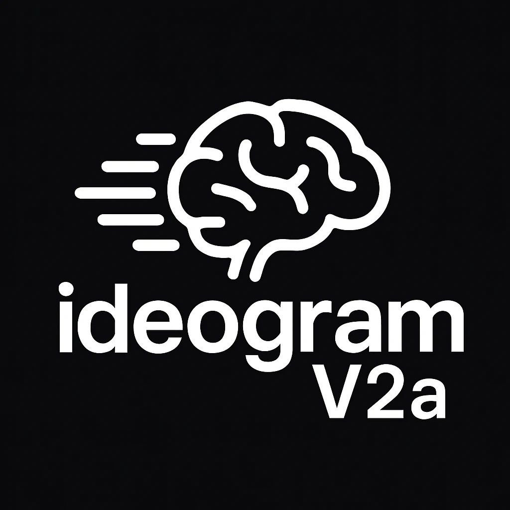 recreate this logo with text of "ideogram V2a", MAKE IT FIT IN SQAURE  emoji