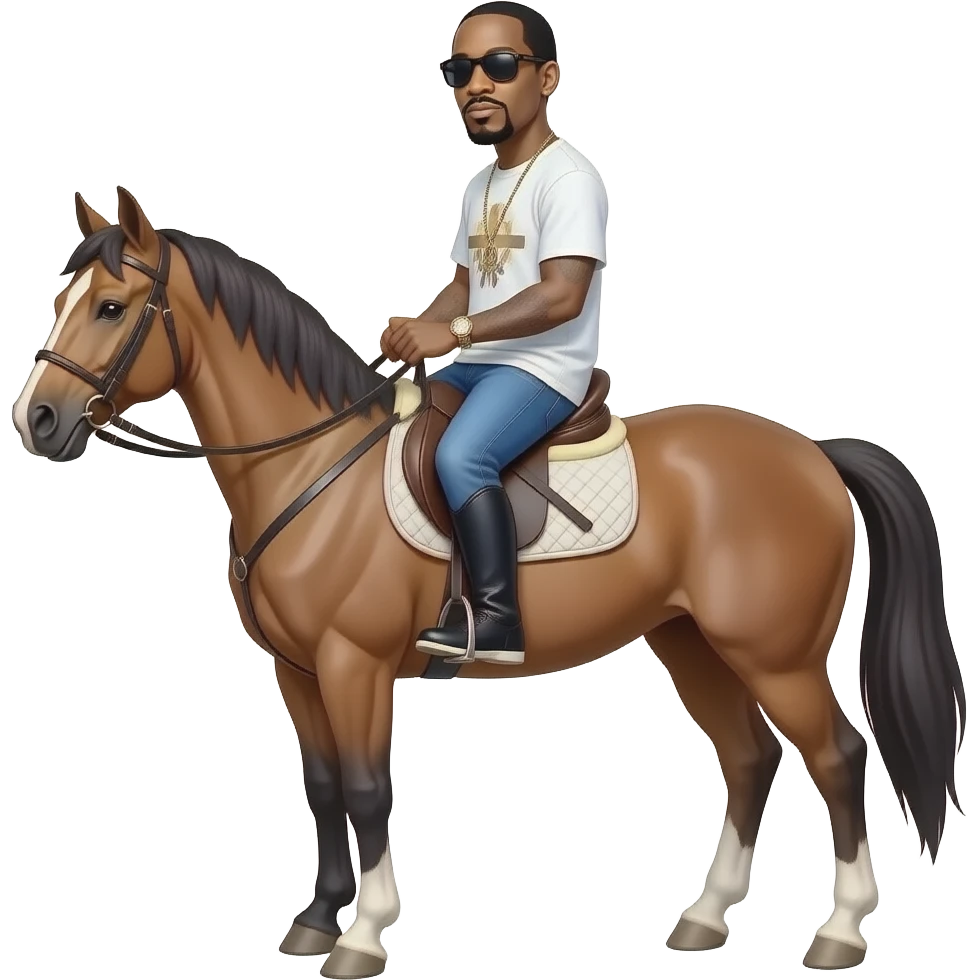 snoop dogg riding a horse emoji