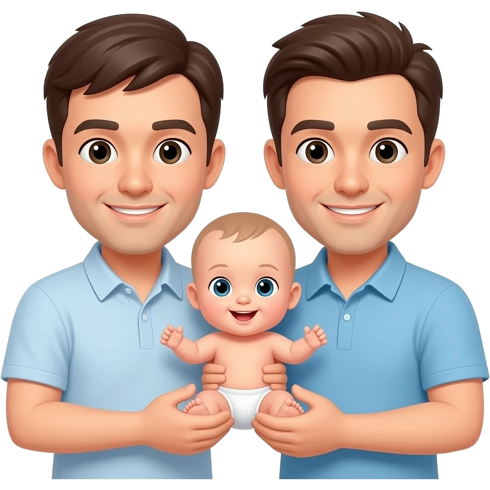 two men havinga baby emoji