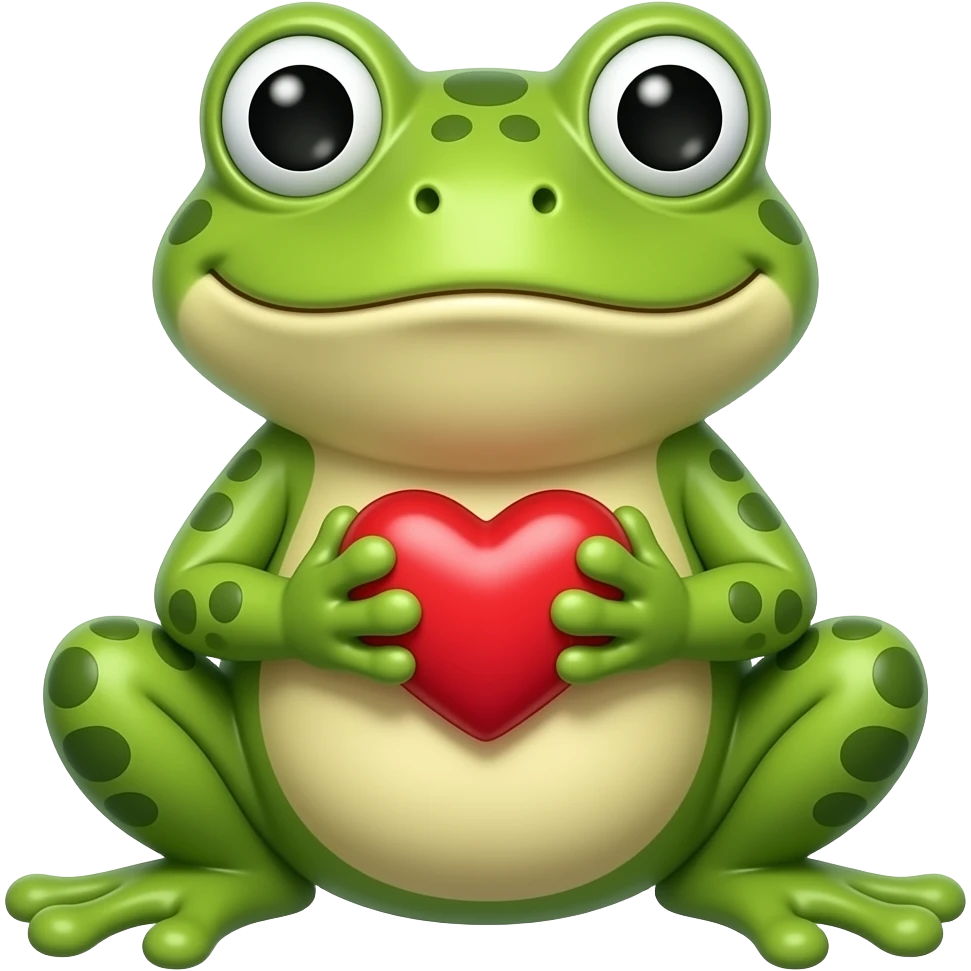 bufo holding a heart emoji