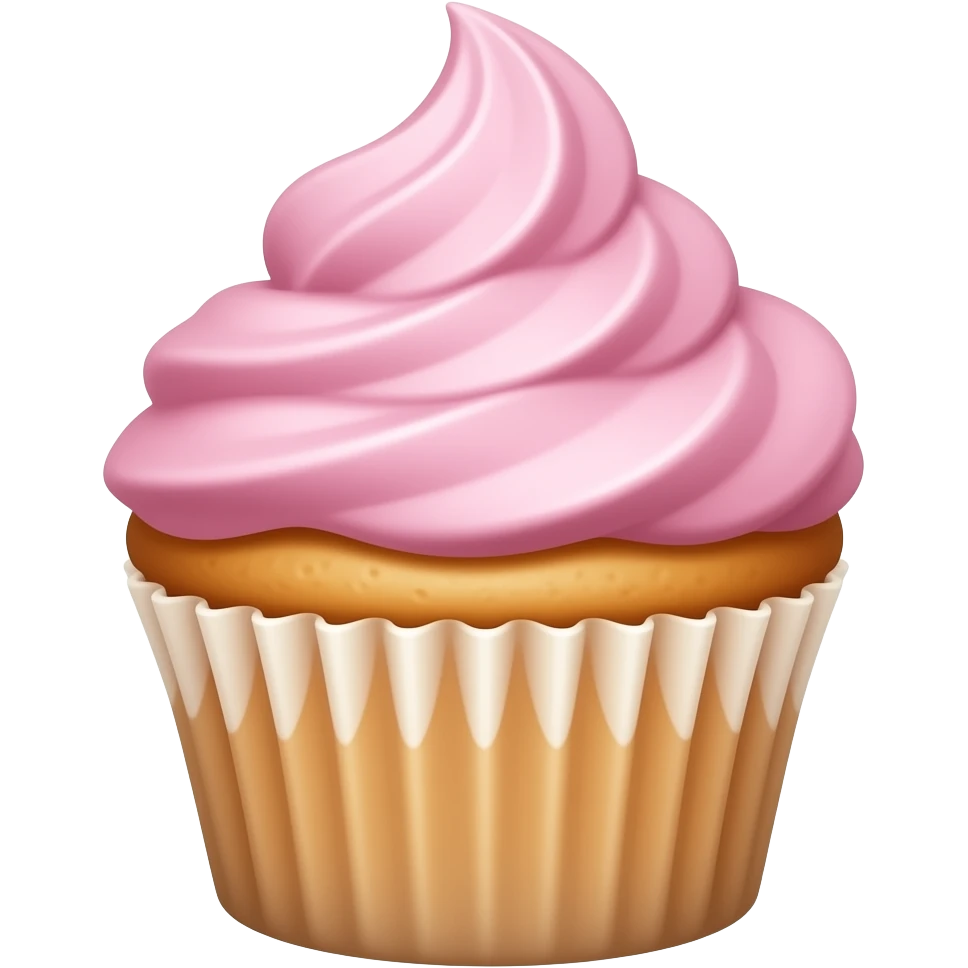 Cupcake with pink icing emoji