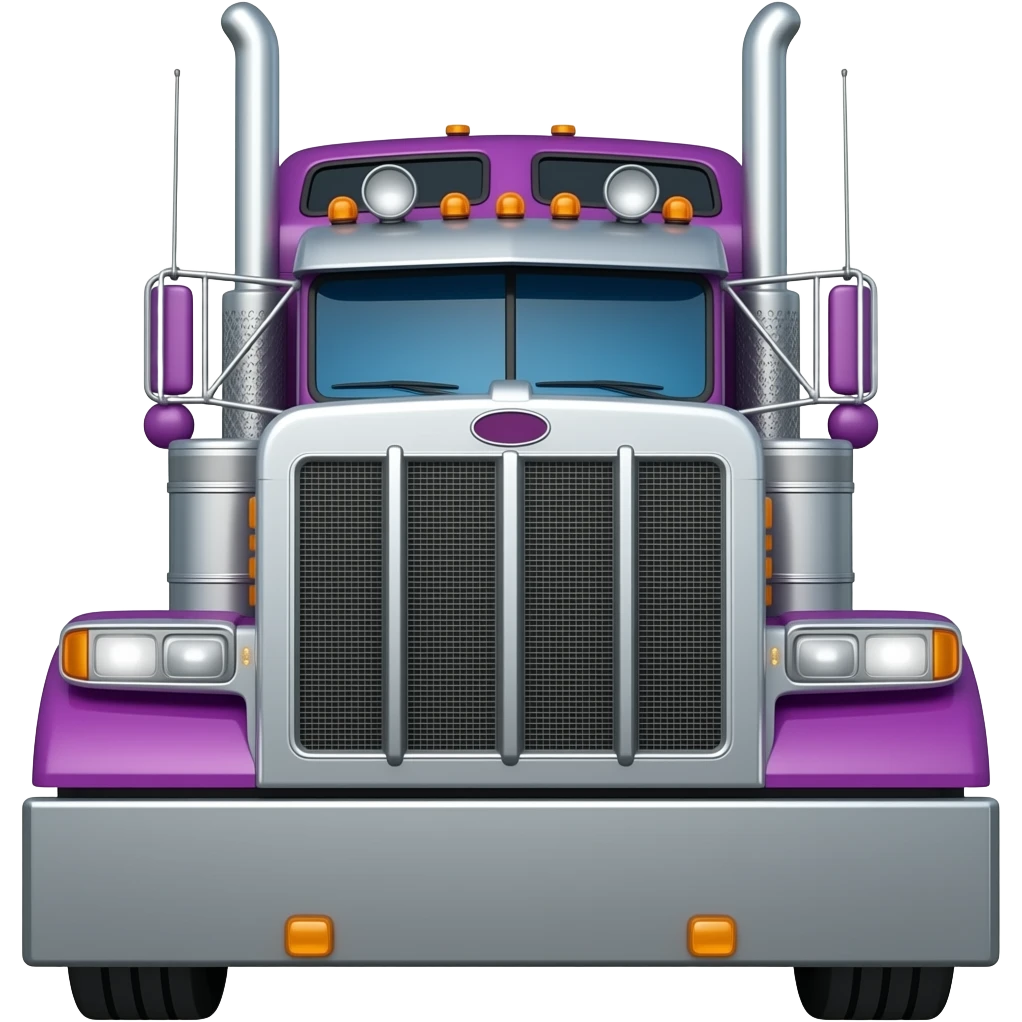 Purple Peterbilt 389 emoji