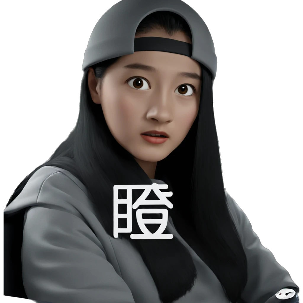 girl in car with hat emoji