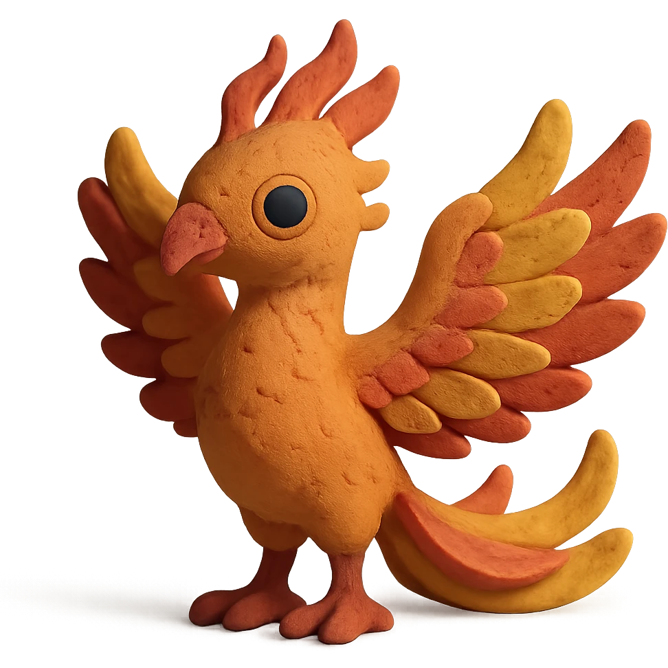 textured playful phoenix emoji