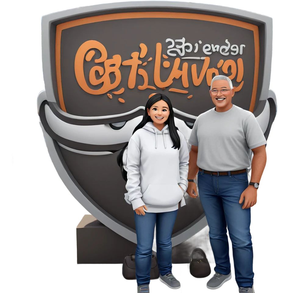 smiling girl and boy outdoors emoji