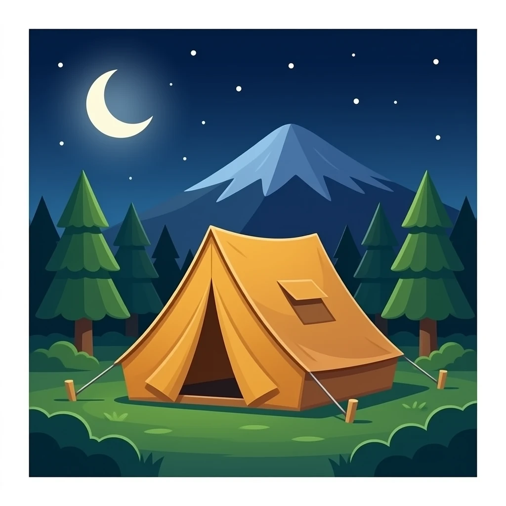 camping tent emoji