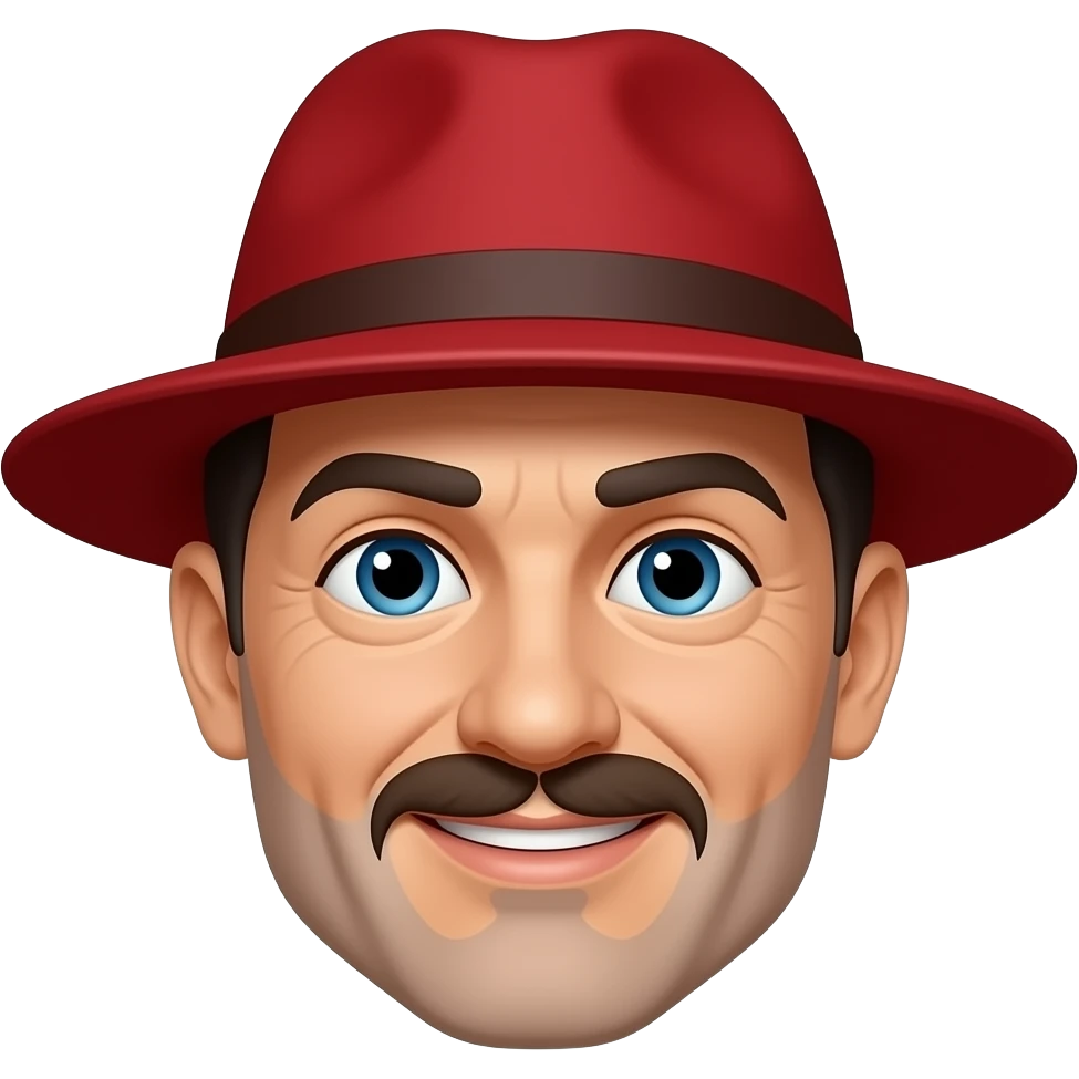 red hat and wise face emoji