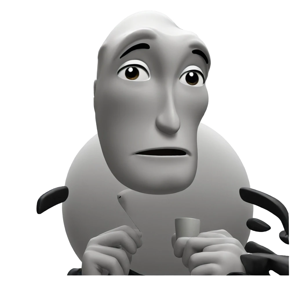 parody of a lone boy emoji