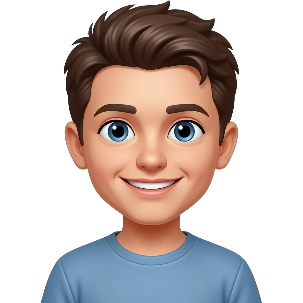 Fake smile boy emoji