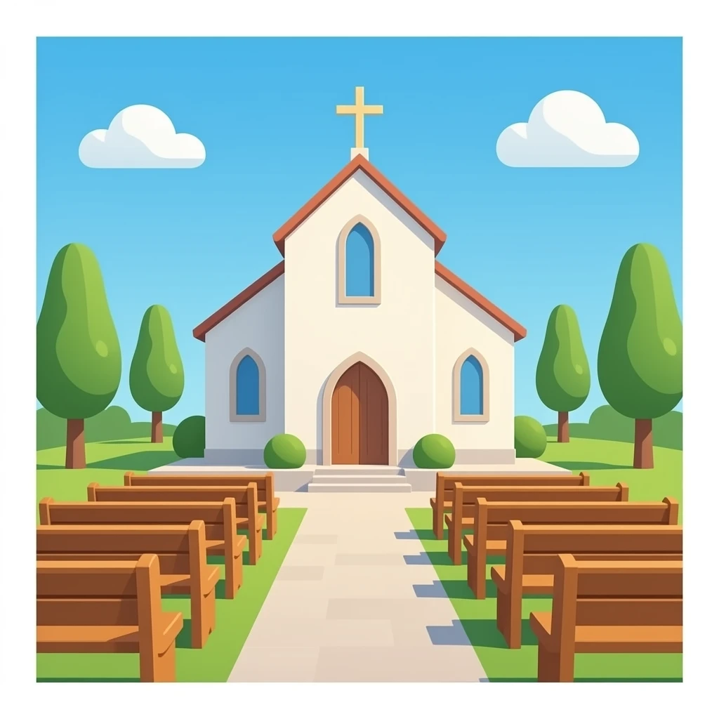 church benches facing the other way emoji