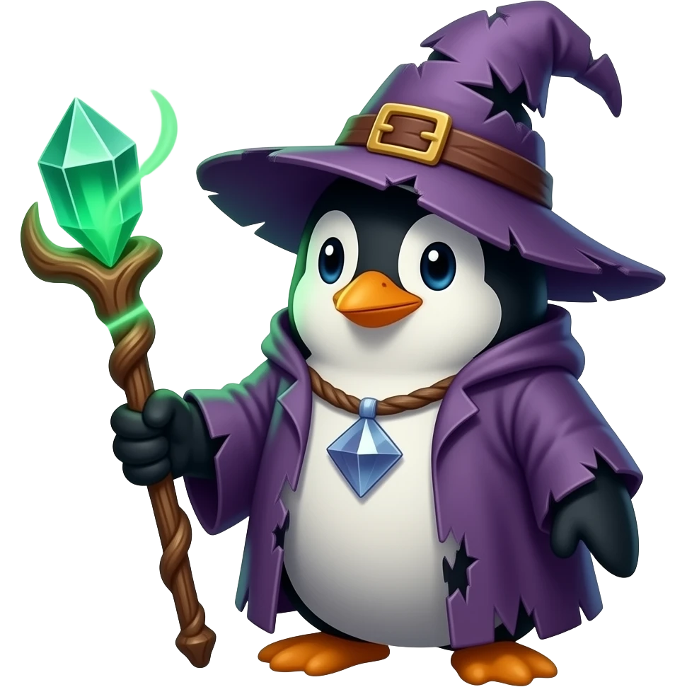 Penguin Wizard emoji