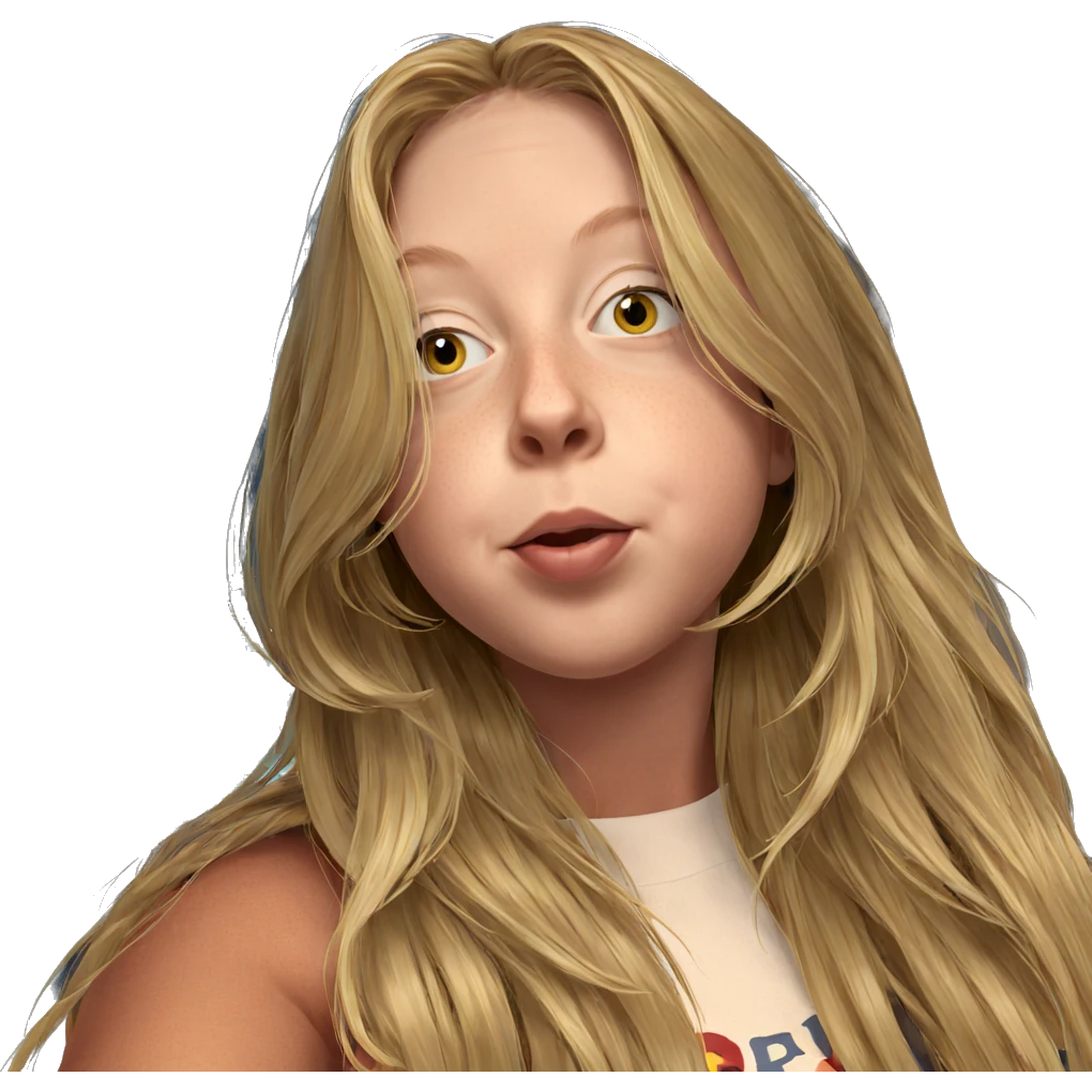 blonde girl at window emoji