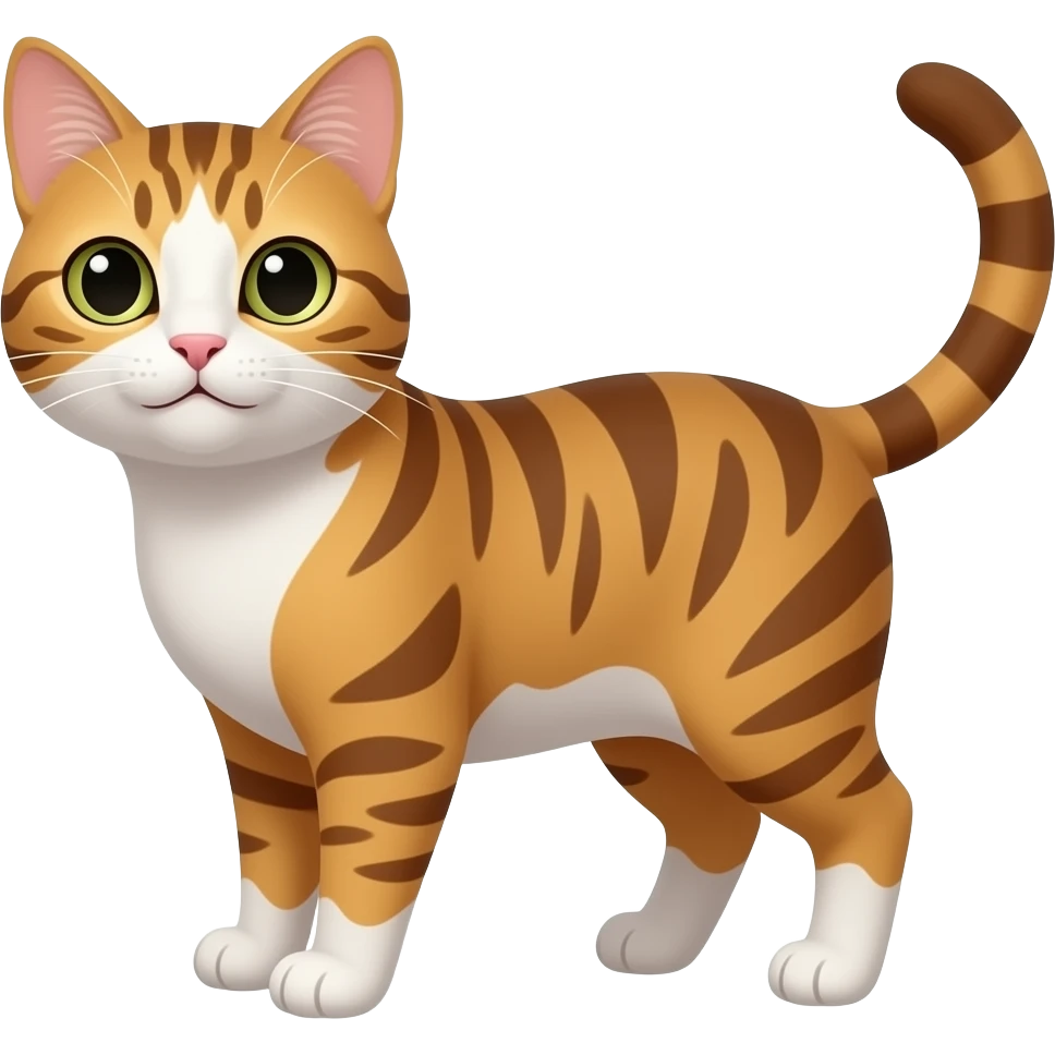 Cat standing zoomed out emoji