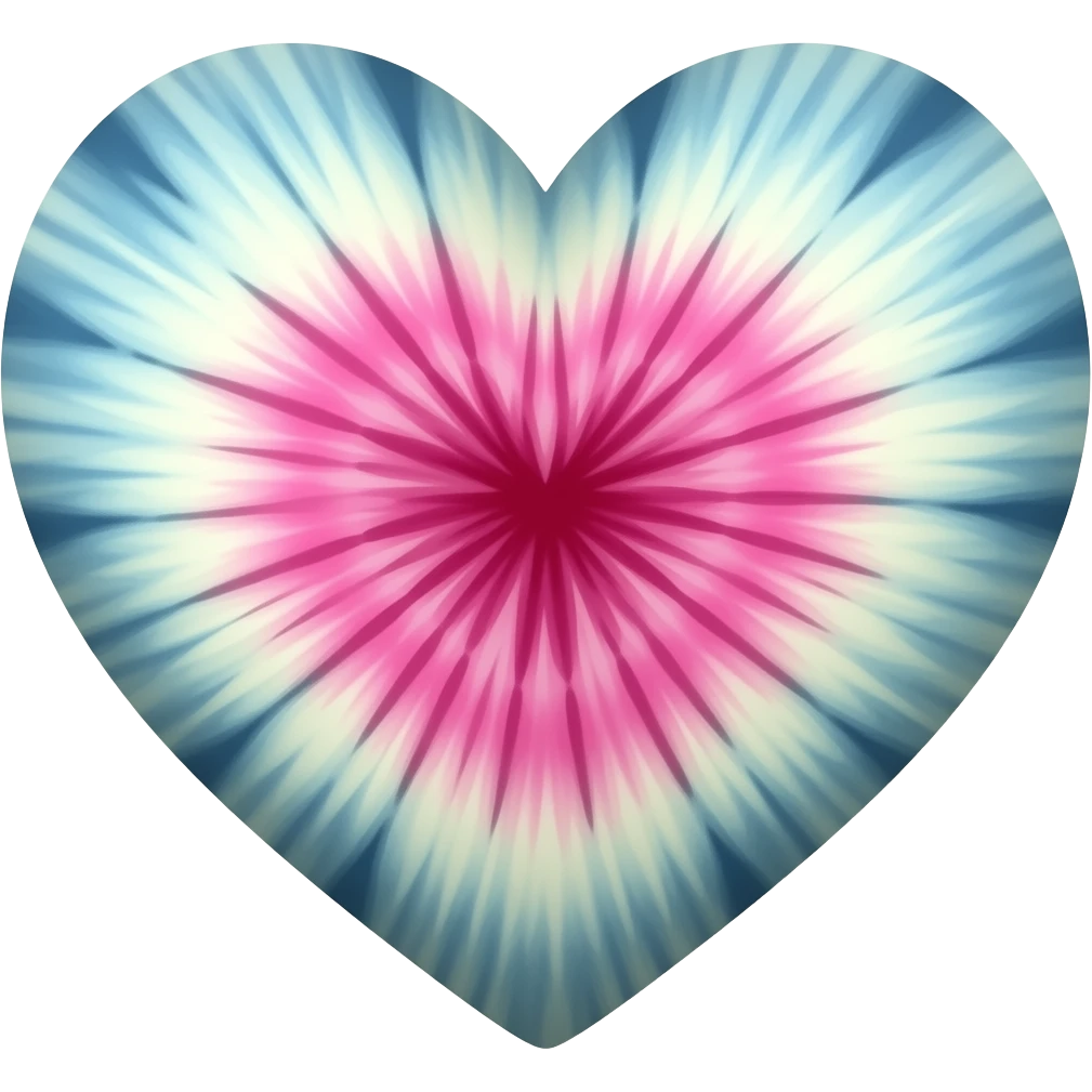 Tie dye heart emoji
