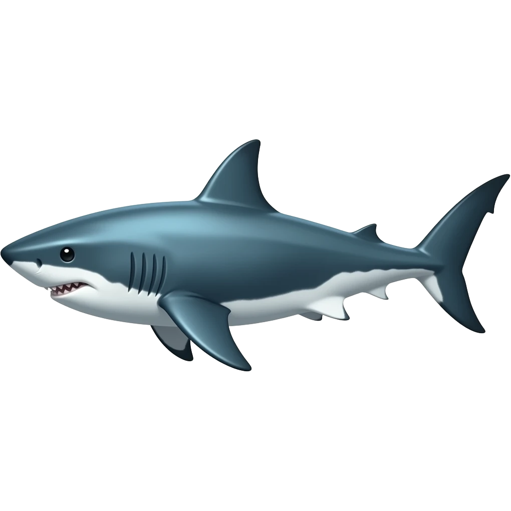 Blue shark-whale emoji
