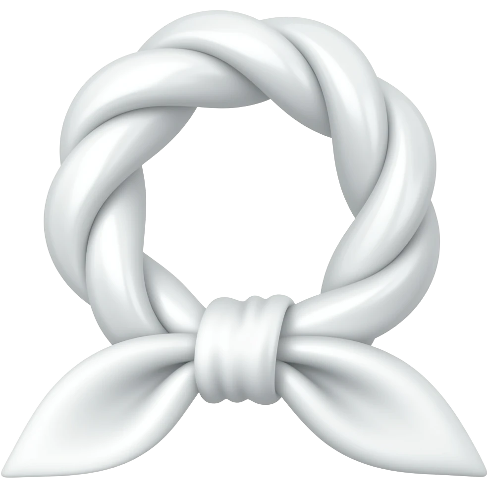 Pañuelo blanco anudadoayo emoji
