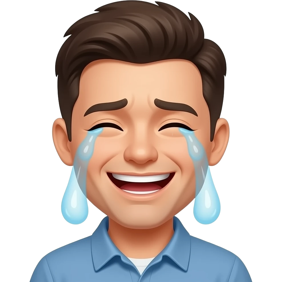 tear crying with laughter emoji