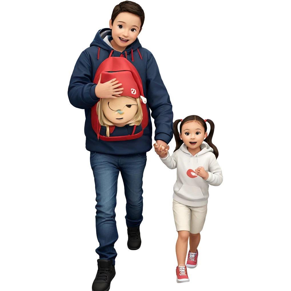 happy children holding hands emoji