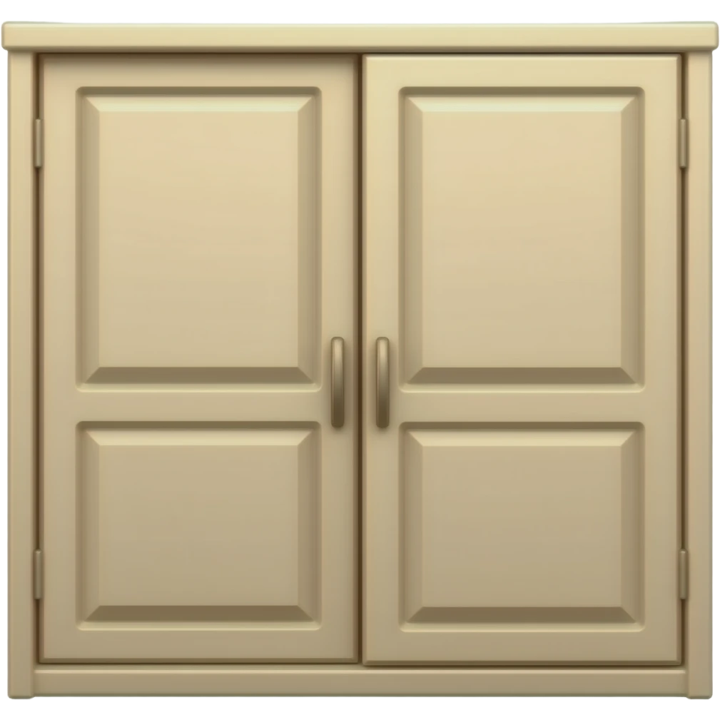 a simple closed wardrobe with 2 doors in front view emoji