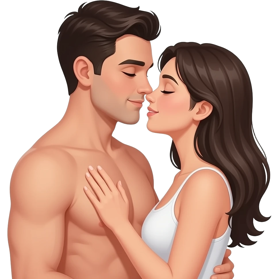 Homme et femme nue qui font l’amour emoji