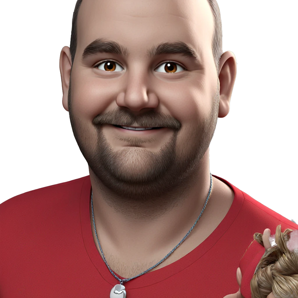 smiling man in red shirt emoji