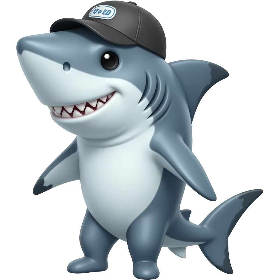 shark with cap emoji