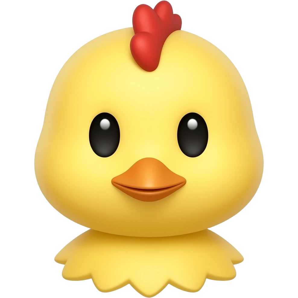 yellow chick head and neck emoji
