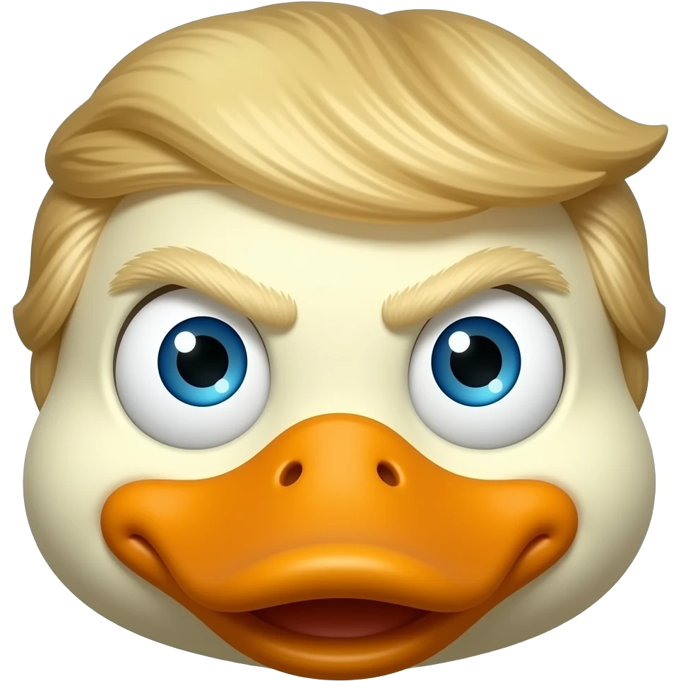 Ugly mad trump looks like a duck emoji