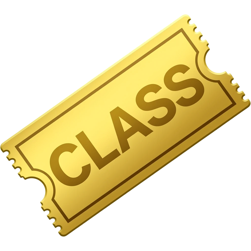 a gold first class emoji