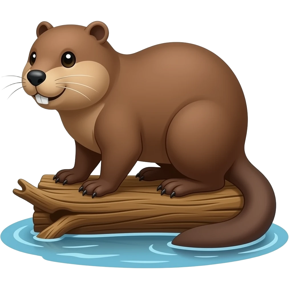 Beaver the water wood emoji
