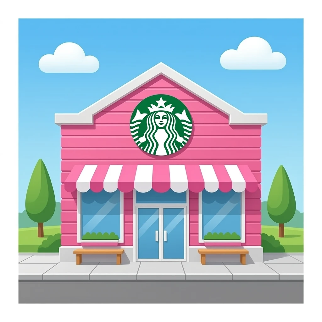 Pink StarBucks emoji