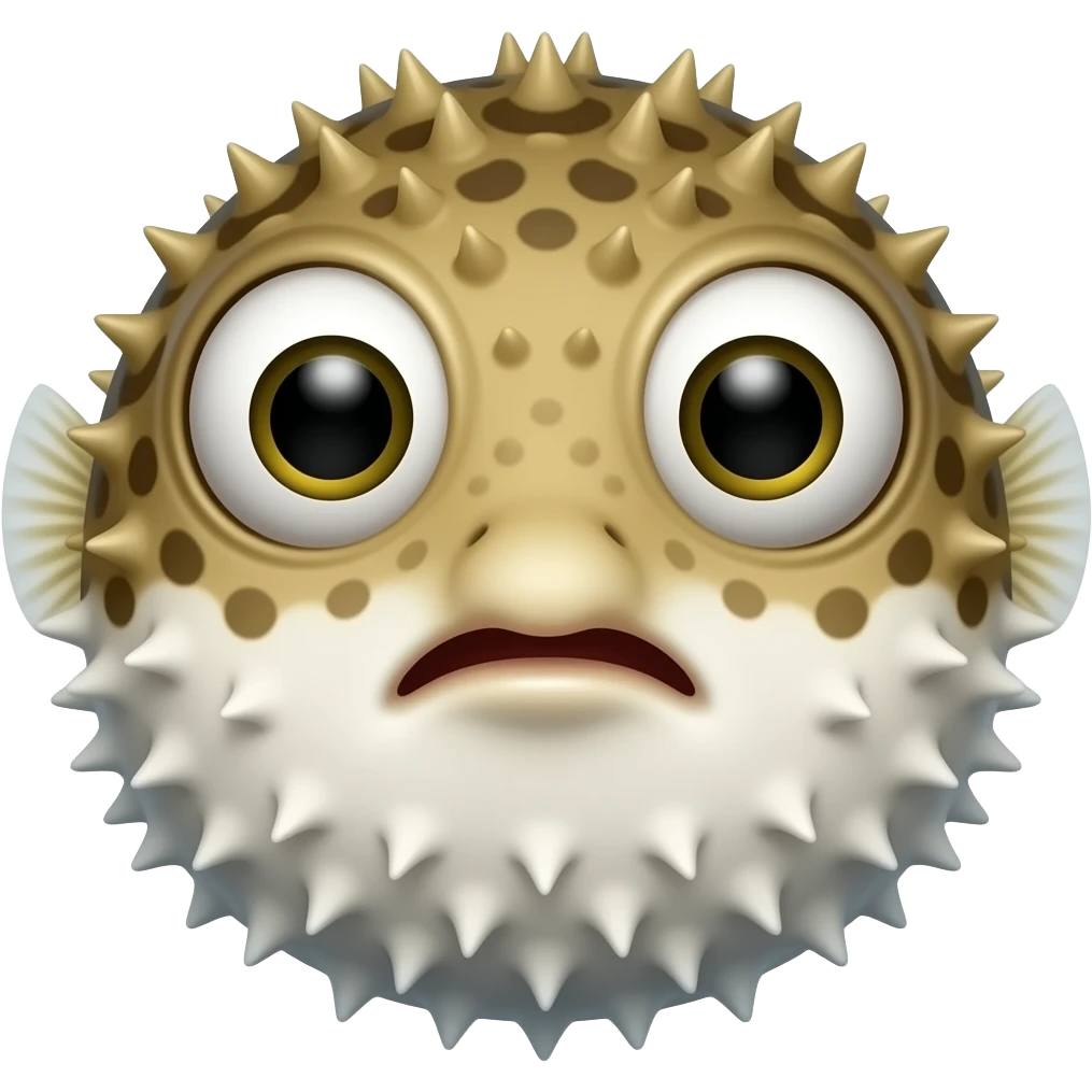 Jealous pufferfish emoji