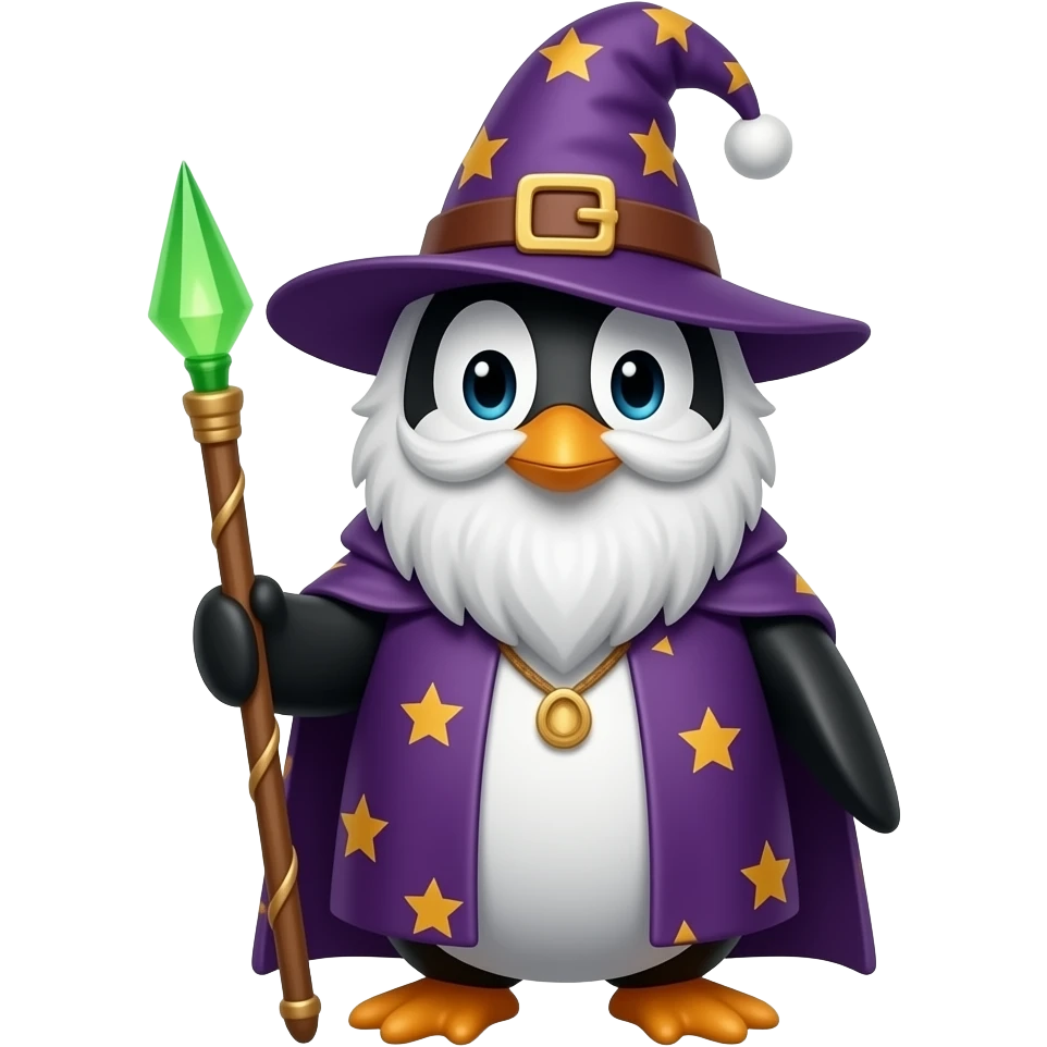Penguin Wizard emoji