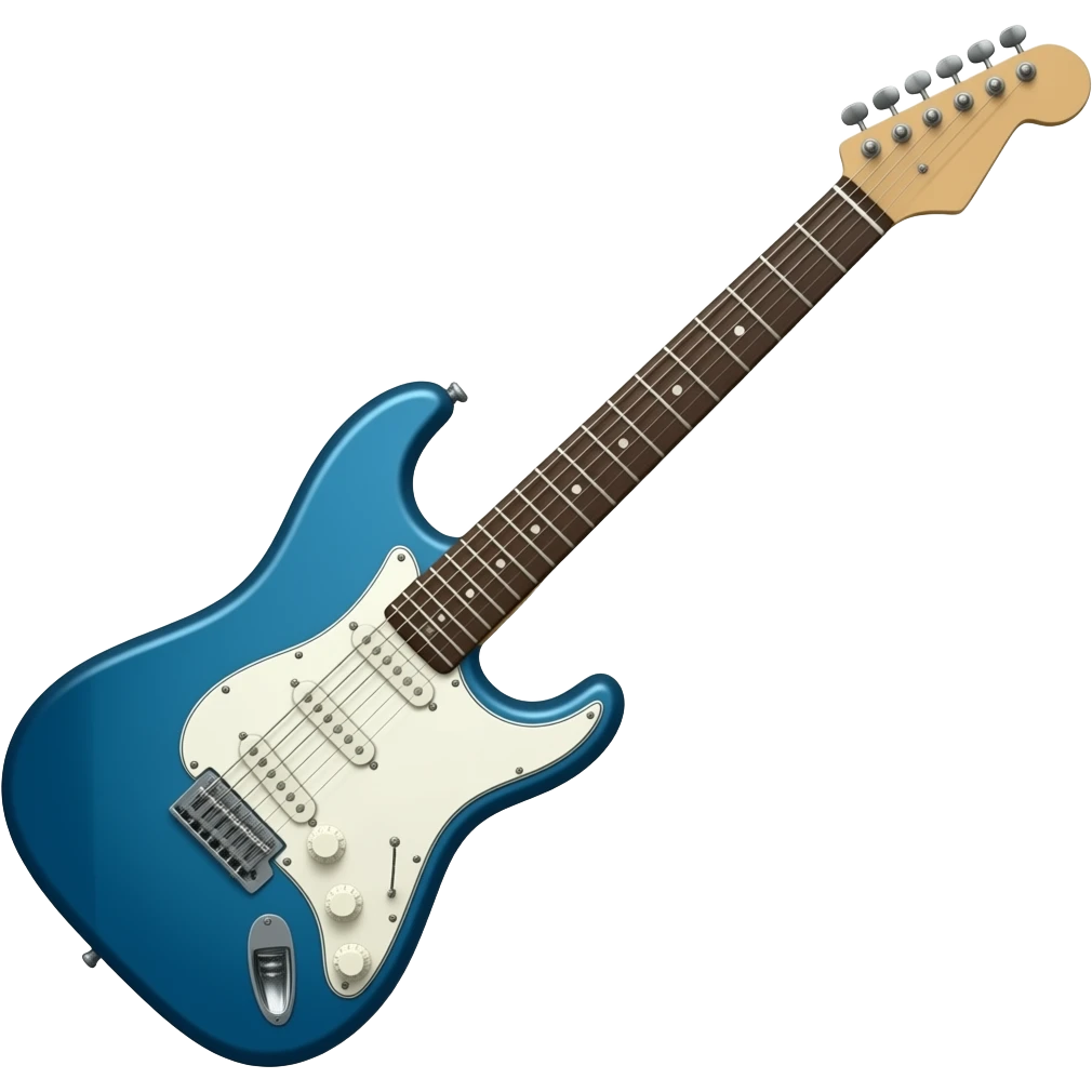 Blue electric guitar emoji