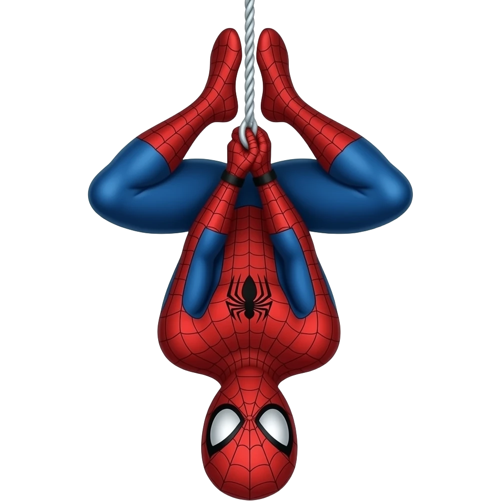 Spider man agdan bas asagi sallandır emoji