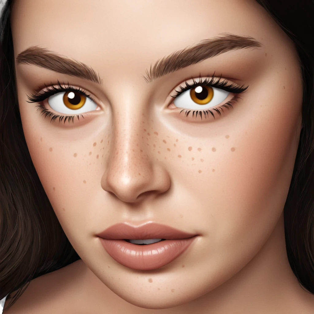 freckled beauty portrait close-up emoji