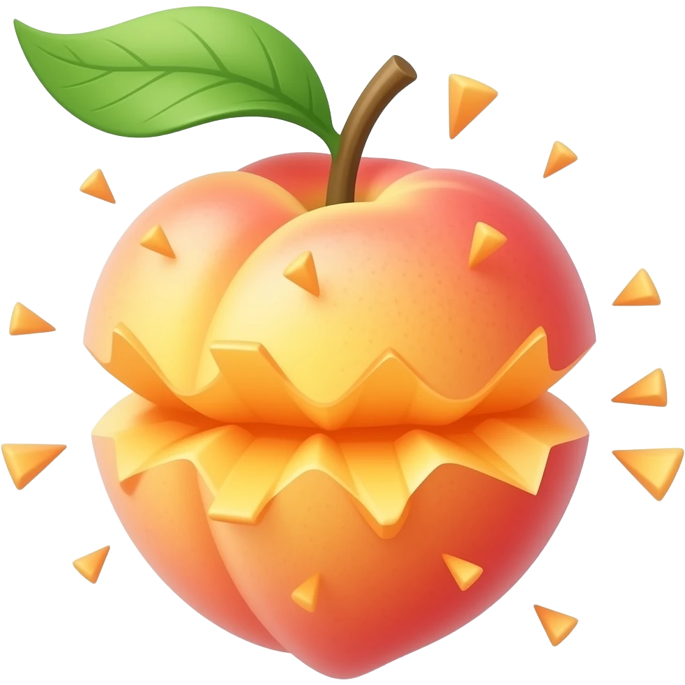 explosion peach emoji