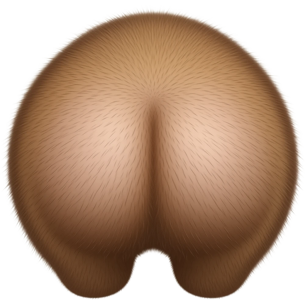 Hairy huge buttocks cheeks midgetsanus spread and brown emoji