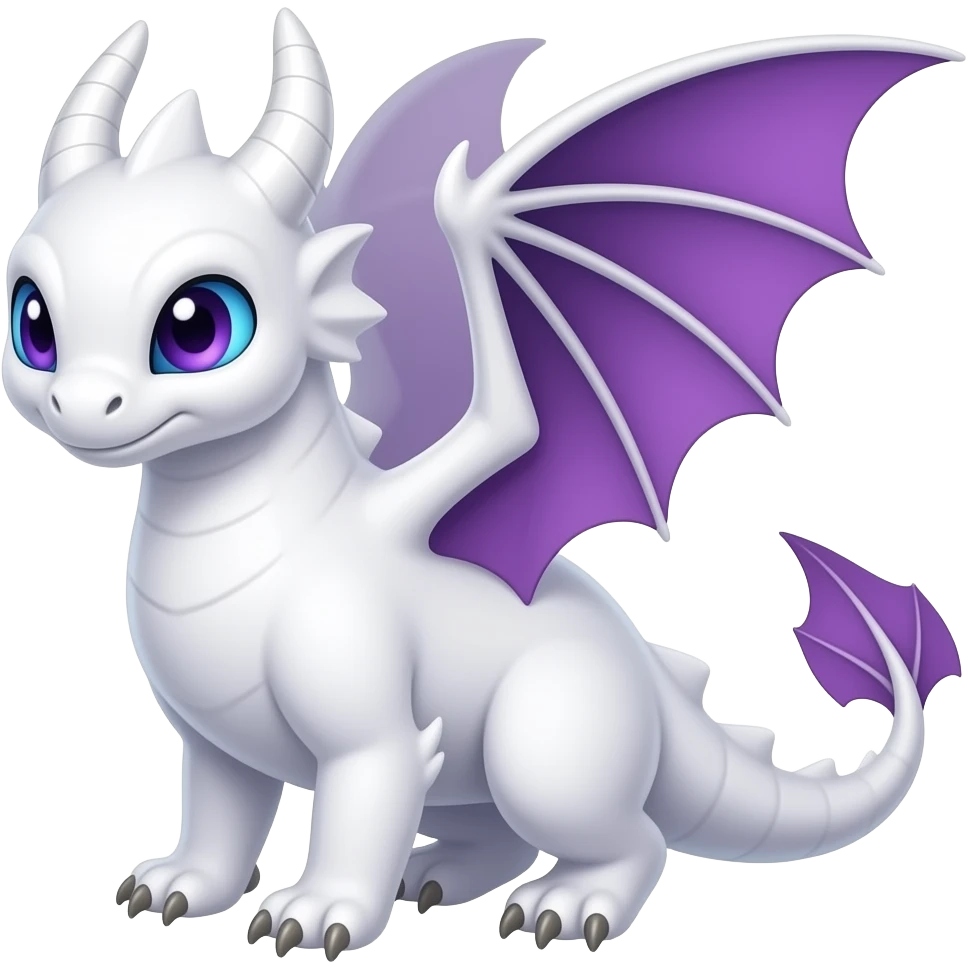 White/purple night fury how to train your dragon with purple blue eyes emoji