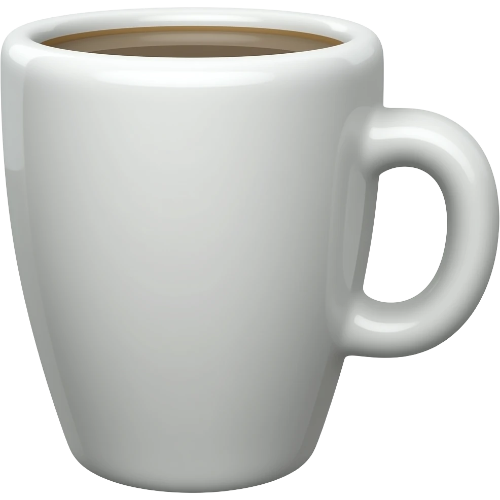 3 empty coffee cups emoji