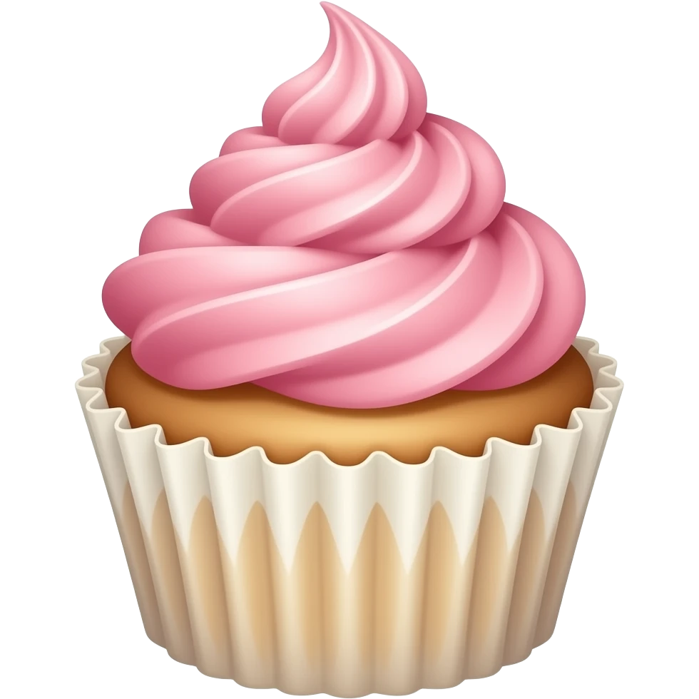 Cupcake with pink icing emoji