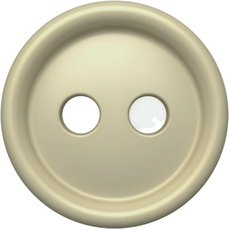 3D circle cotton button. only the cotton fashion fabric nothing added to it. just a 3D button with no holes in it or something. just a material button icon to illustrate the material emoji
